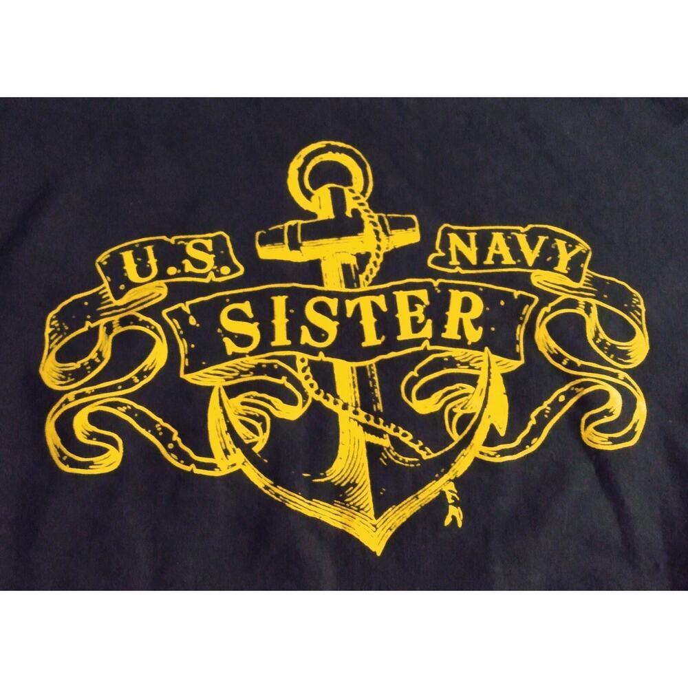 Vintage MV Sport Navy Blue US Navy Sister Pullover Sweatshirt Adult Size Large